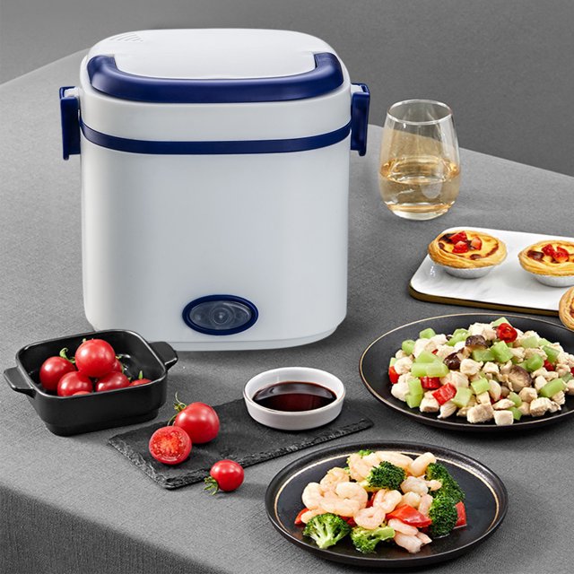 Danhjin Electric Lunch Boxes Hot Household Stainless Steel Lunch Box 1.8L Display Function Car Insulation Plug In Lunch Box Kitchen Appliances
