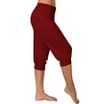 thumbnail image 2 of Timegard Womens Sweatpants Capri Pants Cinch Bottom Solid Color Cropped Joggers Workout Pants with Pockets, 2 of 6