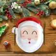 thumbnail image 4 of Lisbinx Christmas Day Shaped Plates Christmas Tree Wapiti Santa Claus Party Decoration Disposable Christmas Dinner Plates Tableware Christmas Decoration, 4 of 5