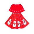 thumbnail image 2 of Robe Fille Snowman Cape Rouge Manteau Noël Nouvel An 14 Ans, 2 of 8
