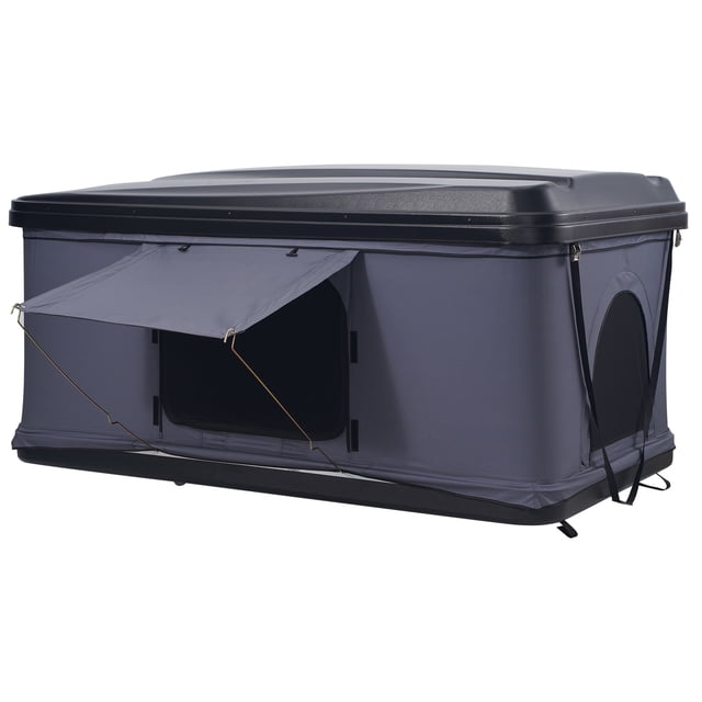 KFFKFF Hard Shell Rooftop Tent, Naturnest Model for 2-3 People, Includes Thick Mattress and Telescopic Ladder, Waterproof and Windproof, Suitable for Jeep, SUV, Van, and Pickup Trucks