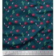 thumbnail image 1 of Soimoi polyester Crepe Fabric Triangle,Floral & Cactus Tree Printed Fabric 1 Yard 42 Inch Wide, 1 of 3
