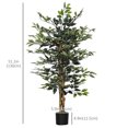 thumbnail image 3 of HOMCOM Arbre de Ficus Artificiel de 4,3 Pi pour Décoration Intérieure, 3 of 9