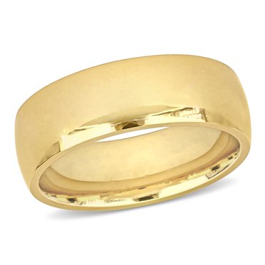 Men's 7.5mm Polished Finish Comfort Fit Wedding Band in 14k Yellow Gold