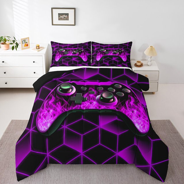 Boys Gamer Bedding Twin Comforter Set,Down Comforter,Reversible 2 Pieces