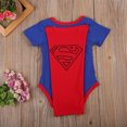 thumbnail image 3 of Diconna Baby Boys Superman Clothes Set, Infant Short Sleeve Romper + Cloak, 3 of 6