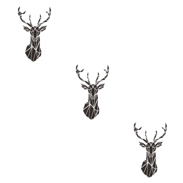 Wweixi Multifunctional 3D Mirror Deer Wall Sticker For Various Uses Personalized Home black XXL 3Set