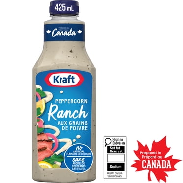Kraft Peppercorn Ranch Salad Dressing, 425 mL Bottle
