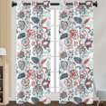 thumbnail image 1 of Innerwin Curtain Floral Window Drape Blackout Eyelet Top Panel Grommet Modern Home Decor Light Filtering Style 1 W:43"xH:85", 1 of 2