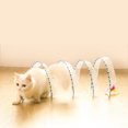 thumbnail image 1 of Pet Cat S-type Foldable Tunnel Toy with Feather Pet Interactive Toy Kitten Accessories for Indoor Cats, 1 of 8