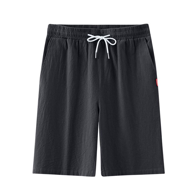 Plebaso Mens Casual Shorts Elastic Waist Summer Shorts Drawstring Solid Color Lounge Shorts with Pockets