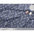 thumbnail image 2 of Soimoi Gray Cotton Duck Fabric Alphabet Text Print Sewing Fabric Yard 58 Inch Wide, 2 of 3