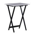 thumbnail image 5 of Linon 43001WHTSET-01-AS Tray Table Set 15.75" D x 18.9" W x 26.38" H White, 5 of 5