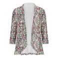 thumbnail image 3 of Pisexur Womens Jacket Open Front Cardigans Plus Size Jackets Coats Fall Jackets Women's Non Positioning Printed Fashionable Loose Lace Cardigan Top, 3 of 4