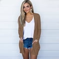 thumbnail image 4 of Long Sleeve Cardigan for Women Plus Sweaters Women Fall Open Front Workout Cardigan for Women Cardigan with Pockets Casual Button Down Sweaters with Pockets Duster Lightweight Cardigan Sweater, 4 of 8
