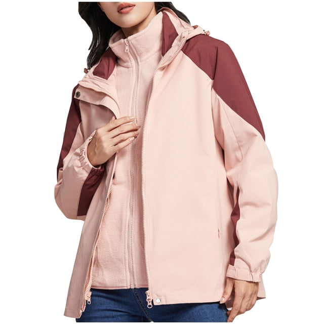 LOVZFMLL Vestes pour Femmes Dames Polaire Épaissie Chaude à Capuche Veste Réversible