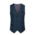 thumbnail image 2 of EGNMCR Débardeurs Homme Homme Uni Mode Rétro avec Poches Bouton Col en V Débardeurs Hauts Blouse, 2 of 9