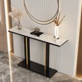 thumbnail image 1 of Wisfor Delicate Texture Marble Console Table Narrow Long Sofa Table Hall Display Stand, 1 of 9
