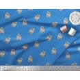 thumbnail image 3 of Soimoi Rayon Fabric Stripe & Cat Animal Print Fabric by Yard 42 Inch Wide, 3 of 3