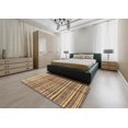 thumbnail image 4 of Ahgly Company Tapis d'Intérieur Ronds Abstraits Brun Selle, Tapis de Zone Abstraits, 3 Pieds Rond, 4 of 6
