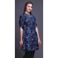 thumbnail image 2 of Bimba Short Kurtis For Ladies Printed Mandarin Collar Roll Up Sleeve Dress, 2 of 6