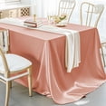 thumbnail image 3 of Table Decorations for Party Seamless Satin Tablecloth Rectangular Silk Soft Tablecloth Smooth Fabric Dining Table Decoration Suitable for Restaurant Wedding Banquet Party Event Decoration, 3 of 6