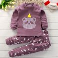 thumbnail image 2 of Pisexur Tenue d'Automne pour Bébé Fille Garçon, Ensemble 2 Pcs, Ensembles de Pyjamas pour Tout-Petit Bébé, Chandails à Col Rond à Manches Longues et Pantalons, Mode Décontractée, Ensemble de Vêtements de Nuit en Coton pour Garçons, 3 Mois à 6 Ans, 2 of 3