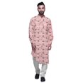 thumbnail image 2 of Atasi Style Asymétrique Kurta pour Hommes Imprimée Longue Chemise Kurta Décontractée, 2 of 6