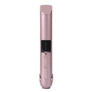 Cordless Hair Straightener Curler Fast Heating Thermal Flat Iron (Pink)