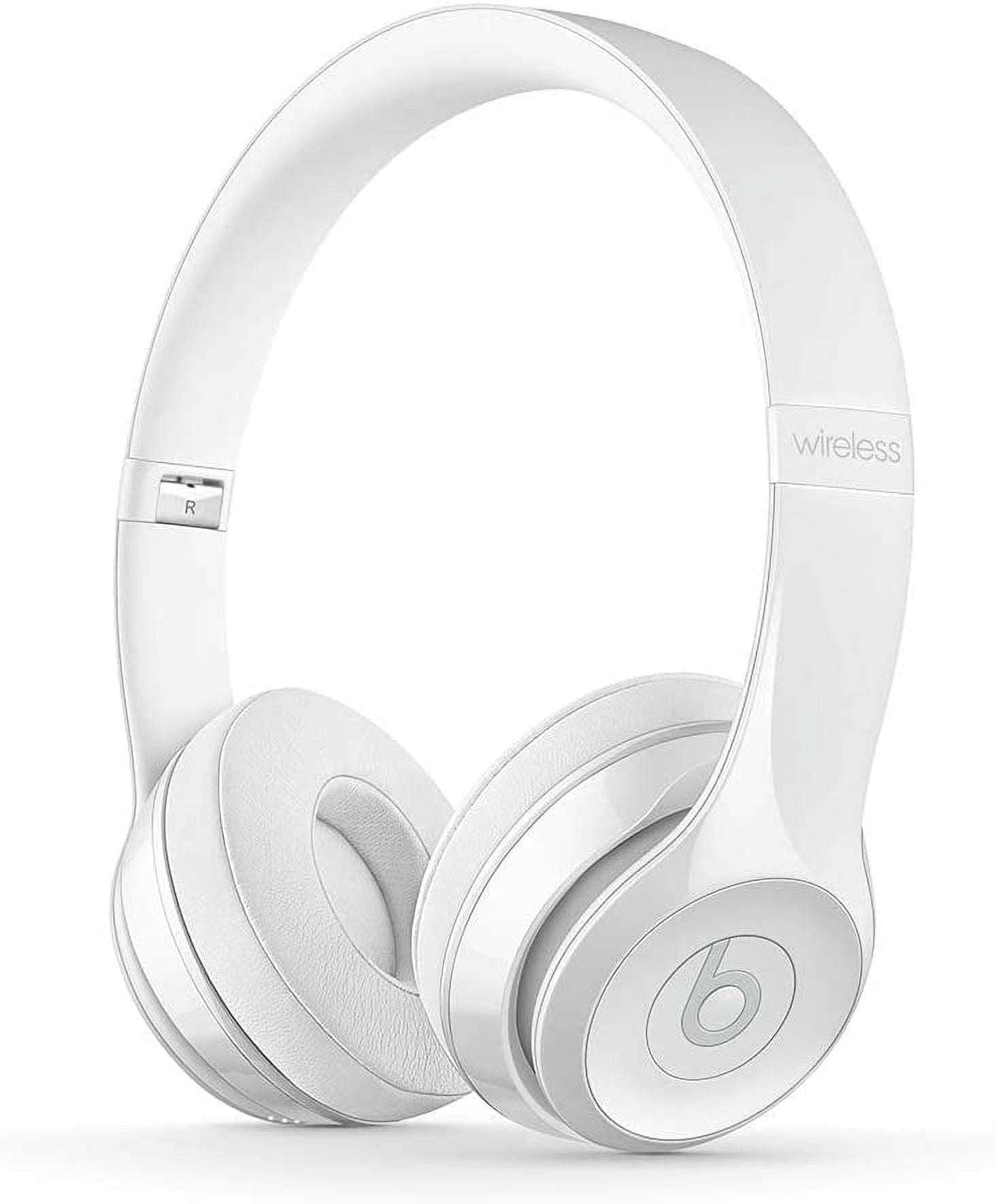 Restored Beats Solo3 Wireless On-Ear Headphones - W1 Chip, Class 1 Bluetooth, 40 Hours of Listening Time, Built-In Microphone and Controls - (Gloss White)