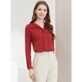 thumbnail image 3 of INSPIRE CHIC Chemisier Élégant à Manches Longues avec Col Noué et Boutons pour Femme, 3 of 6