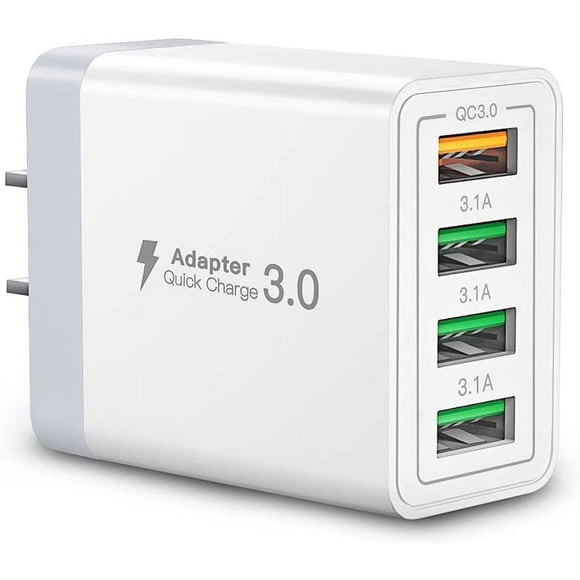 EIGTHTAIL Usb Charger Block Wall Charger Fast Charging Block Power Adapter Cube 4 Port Charge Travel Brick Cell Quick Chargers Box Power Adaptor for iPhone 12 SE 11Pro Max Samsung Gal