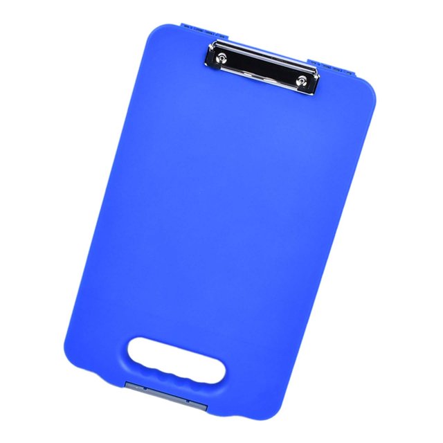 jinwen Clipboard with Storage Document Case A4 Binder for Restaurant School Jobsite Blue