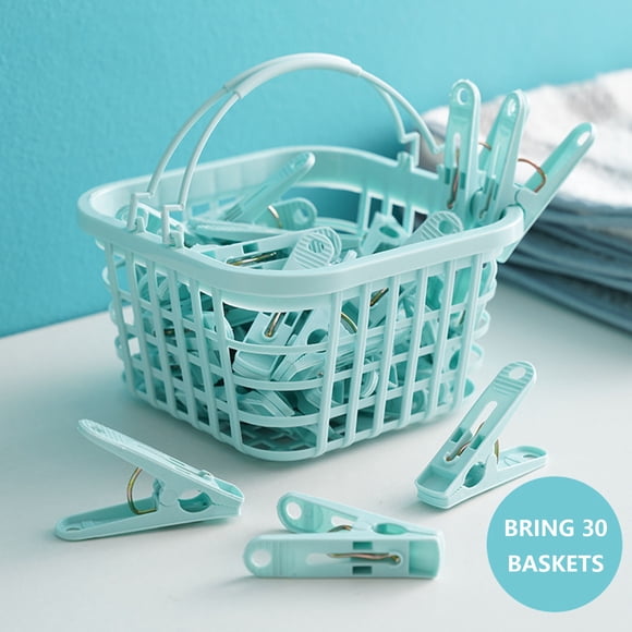 Pinces à Linge en Plastique Résistantes au Vent, Séchage, Essentiels de Lessive pour Chaussettes, sous-Vêtements, Couettes, Vert