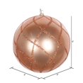 thumbnail image 3 of Vickerman MT198258D 6 in. Rose Gold Candy Glitter Net Ornament - 2 per Bag, 3 of 3