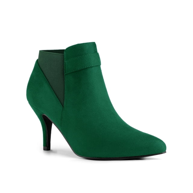 Unique Bargains Bottines Chelsea à Talons Aiguilles à Bout Pointu pour Femmes
