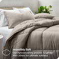 thumbnail image 2 of Bare Home Goose Down Alternative Comforter Set - 3 Piece Set - Queen, Khaki, 2 of 7