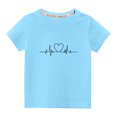 thumbnail image 1 of MeetoTime T-shirt en Coton pour Tout-Petits Garçons Filles Mignon Col Rond Imprimé Saint-Valentin Manches Courtes Été, 1 of 4