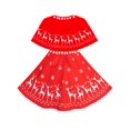thumbnail image 2 of Robe Fille Renne Cape Rouge Cape Noël Nouvel An 7 Ans, 2 of 8