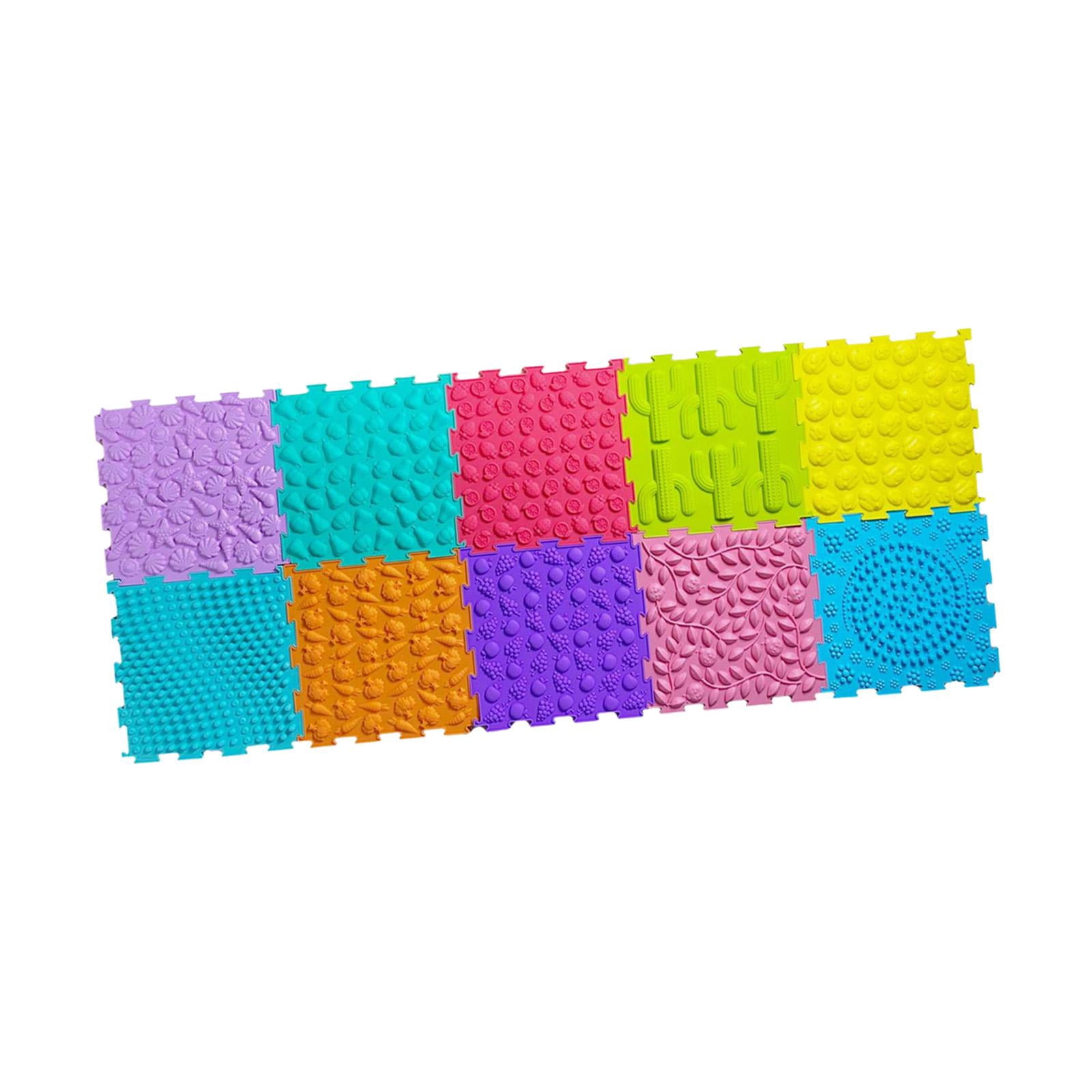 MERIGLARE Children Massage Game Mat Development Toy Sensory Mat for Adults Kids Indoor 10Pcs