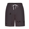thumbnail image 1 of Plebaso Mens Shorts Casual Elastic Waist Distressed Shorts Drawstring Breathable Athletic Sports Shorts, 1 of 6