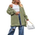 thumbnail image 2 of Women‘s Autumn Solid Color Long Sleeve Open Front Knitwear Sweater, 2 of 4