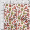 thumbnail image 2 of oneOone Velvet Red Fabric Owl Fabric For Sewing Printed Craft Fabric By The Yard 58 Inch Wide, 2 of 5