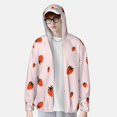 thumbnail image 2 of Lsque Chemise à Manches Longues Légère Protection Solaire Motif Fraise UPF 50+ pour Hommes et Femmes, Chandail à Capuchon Performance -Grand, 2 of 7