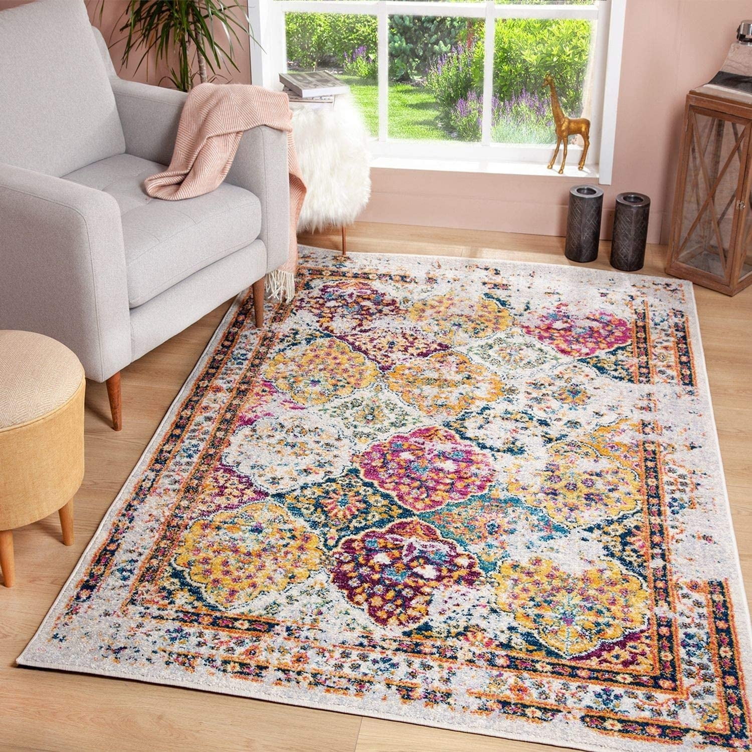 JV Home Tapis Vintage Usé / Bohème Chic