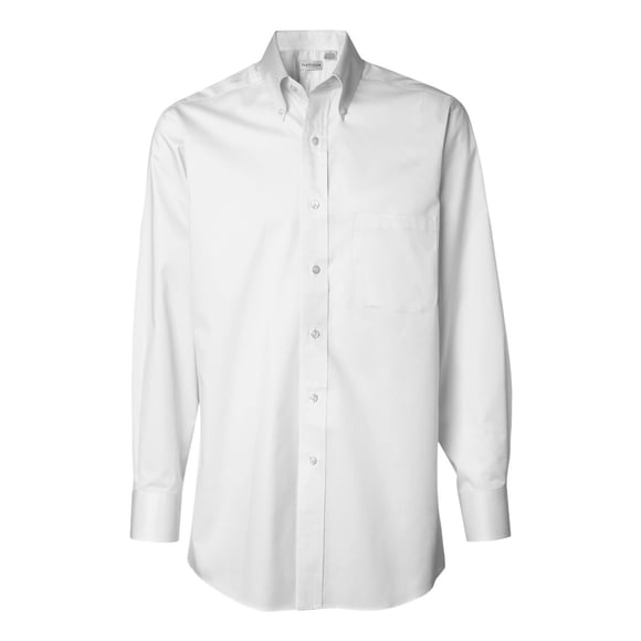 Van Heusen Mens Long Sleeve Baby Twill Shirt, S, White