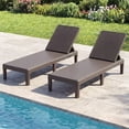 thumbnail image 4 of Costway 1 PCS Outdoor Chaise Lounger Chair 4-Position Reclining Chair with Waterproof Rattan Brown, 4 of 10