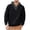03-Black, variant on Ecqkame Men's Casual Hoodies Fashion Drop Shoulder Sleeves Pullover Sweatshirts Handsome Lightweight Hoodie With Pockets Pink XL