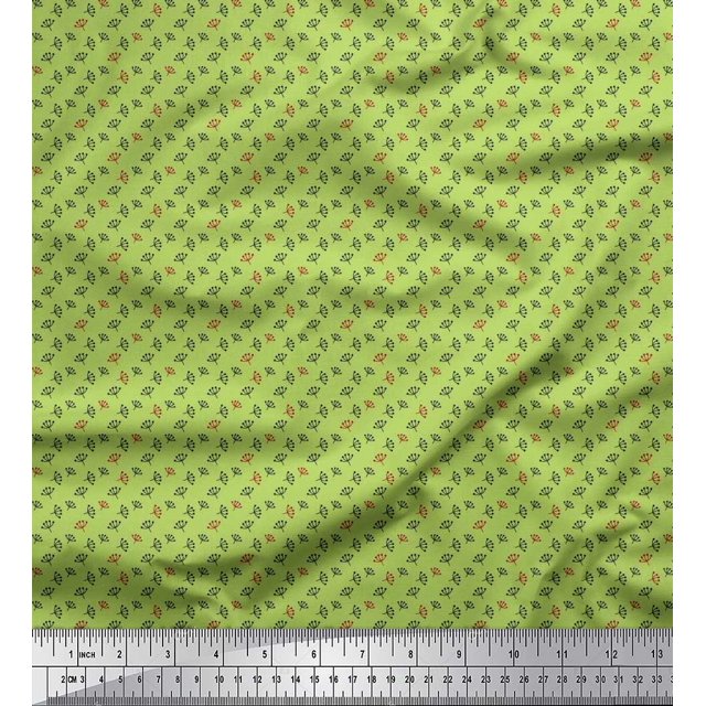 Soimoi Poly Georgette Tissu Imprimé Floral Artistique par la Cour 52 Pouces de Large