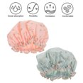 thumbnail image 4 of 2 Pcs Bonnet de Bain Imperméable Élastique Double Couche pour Cheveux, 4 of 8